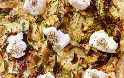 Tarte légère à la courgette et burrata