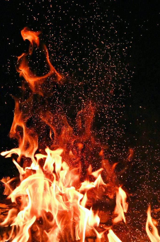 le feu des bouffées de chaleur